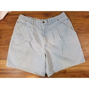 Vintage Chic USA Light Blue Mom Denim Shorts Size 22